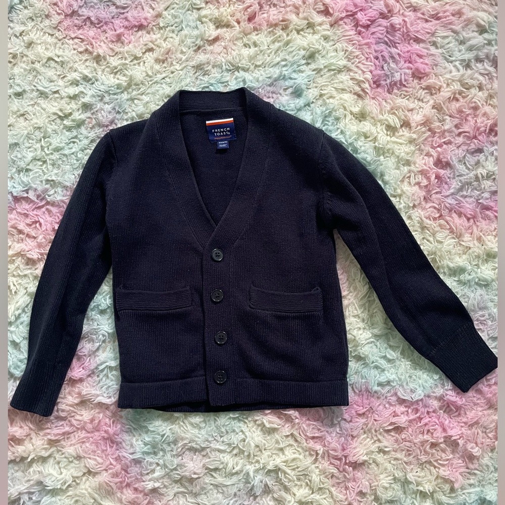 French Toast boys navy cardigan size XS